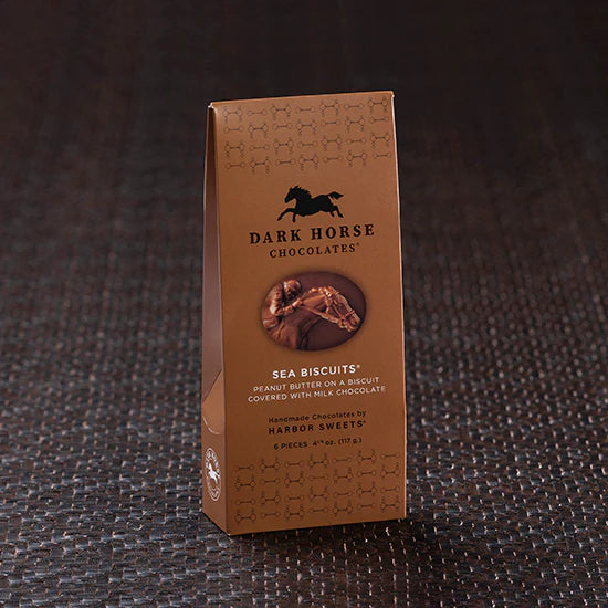 Dark Horse Chocolate Sea Biscuit Gable Box, 6 Piece