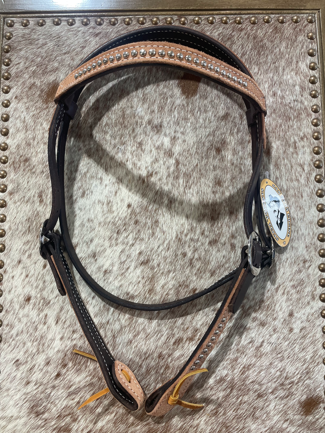 Chocolate Headstall With Rough Out